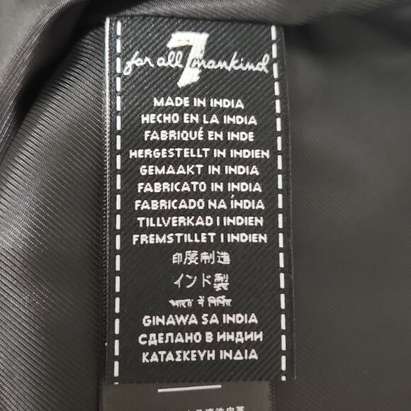 7 For All Man Kind Womens Black Leather Button Down Mini Skirt Size XS NWT $495 - Picture 11 of 16